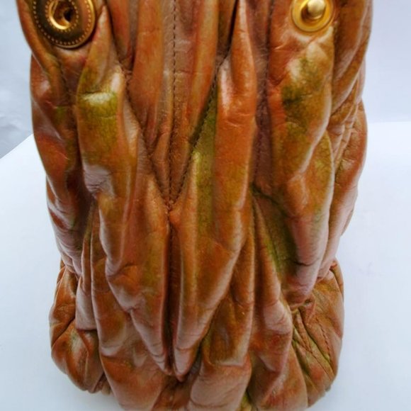 Miu Miu Metelasse Prada Leather purse hobo crossbody pink red yellow orang green - Picture 6 of 14